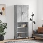 Hohes Sideboard aus betongrauem Sperrholz, 69,5 x 34 x 180 cm von vidaXL, Sideboards - Ref: Foro24-3200077, Preis: 125,48 €, ...