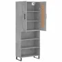 Aparador alto madera contrachapada gris hormigón 69,5x34x180 cm de vidaXL, Aparadores - Ref: Foro24-3200093, Precio: 121,87 €...