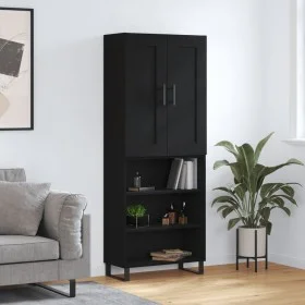 Aparador alto madera contrachapada negro 69,5x34x180 cm by vidaXL, Sideboards - Ref: Foro24-3200090, Price: 142,80 €, Discoun...