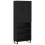 Aparador alto madera contrachapada negro 69,5x34x180 cm by vidaXL, Sideboards - Ref: Foro24-3200090, Price: 144,79 €, Discoun...