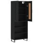 Aparador alto madera contrachapada negro 69,5x34x180 cm by vidaXL, Sideboards - Ref: Foro24-3200090, Price: 144,79 €, Discoun...