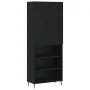 Hohes schwarzes Sperrholz-Sideboard 69,5 x 34 x 180 cm von vidaXL, Sideboards - Ref: Foro24-3200082, Preis: 137,04 €, Rabatt: %