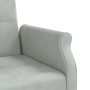Sofá cama con cojines terciopelo gris claro