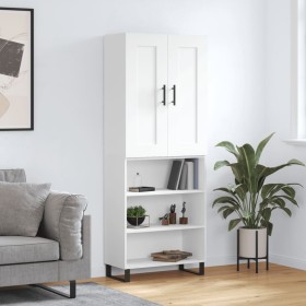 Hohes weißes Sperrholz-Sideboard 69,5 x 34 x 180 cm von vidaXL, Sideboards - Ref: Foro24-3200089, Preis: 132,53 €, Rabatt: %