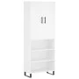 Hohes weißes Sperrholz-Sideboard 69,5 x 34 x 180 cm von vidaXL, Sideboards - Ref: Foro24-3200089, Preis: 130,87 €, Rabatt: %