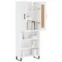 Hohes weißes Sperrholz-Sideboard 69,5 x 34 x 180 cm von vidaXL, Sideboards - Ref: Foro24-3200089, Preis: 130,87 €, Rabatt: %
