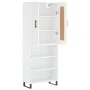 Hohes weißes Sperrholz-Sideboard 69,5 x 34 x 180 cm von vidaXL, Sideboards - Ref: Foro24-3200089, Preis: 130,87 €, Rabatt: %