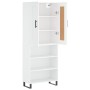 Hohes weißes Sperrholz-Sideboard 69,5 x 34 x 180 cm von vidaXL, Sideboards - Ref: Foro24-3200089, Preis: 132,53 €, Rabatt: %