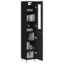 Aparador de madera contrachapada negro 34,5x34x180 cm de vidaXL, Aparadores - Ref: Foro24-3199146, Precio: 102,33 €, Descuent...