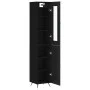 Aparador de madera contrachapada negro 34,5x34x180 cm by vidaXL, Sideboards - Ref: Foro24-3199146, Price: 101,26 €, Discount: %