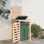 Garbage bin shed solid pine wood 84x90x128.5cm by vidaXL, Waste container supports - Ref: Foro24-825100, Price: 123,41 €, Dis...