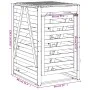 Garbage bin shed solid pine wood 84x90x128.5cm by vidaXL, Waste container supports - Ref: Foro24-825100, Price: 123,41 €, Dis...
