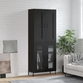 Tall black plywood sideboard 69.5x34x180 cm by vidaXL, Sideboards - Ref: Foro24-3199626, Price: 164,49 €, Discount: %