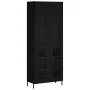 Hohes schwarzes Sperrholz-Sideboard 69,5 x 34 x 180 cm von vidaXL, Sideboards - Ref: Foro24-3199626, Preis: 171,25 €, Rabatt: %