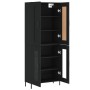 Hohes schwarzes Sperrholz-Sideboard 69,5 x 34 x 180 cm von vidaXL, Sideboards - Ref: Foro24-3199626, Preis: 175,95 €, Rabatt: %