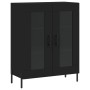 Hohes schwarzes Sperrholz-Sideboard 69,5 x 34 x 180 cm von vidaXL, Sideboards - Ref: Foro24-3199626, Preis: 175,95 €, Rabatt: %