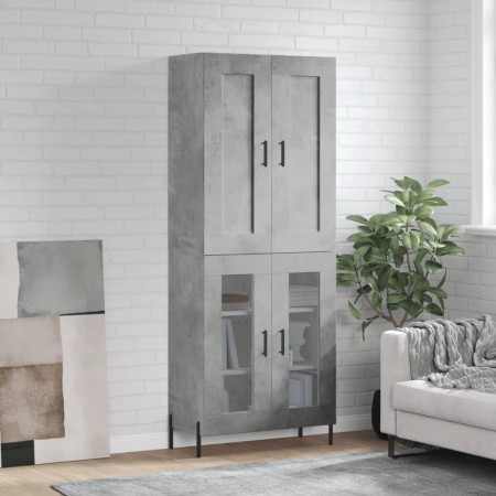 Aparador alto madera contrachapada gris hormigón 69,5x34x180 cm by vidaXL, Sideboards - Ref: Foro24-3199629, Price: 151,96 €,...
