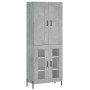 Aparador alto madera contrachapada gris hormigón 69,5x34x180 cm by vidaXL, Sideboards - Ref: Foro24-3199629, Price: 151,96 €,...