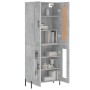 Aparador alto madera contrachapada gris hormigón 69,5x34x180 cm by vidaXL, Sideboards - Ref: Foro24-3199629, Price: 151,96 €,...