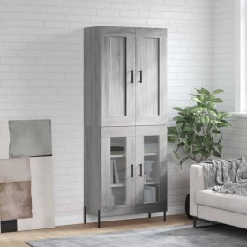Aparador alto madera contrachapada gris sonoma 69,5x34x180 cm de vidaXL, Aparadores - Ref: Foro24-3199631, Precio: 157,00 €, ...