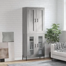 Aparador alto madera contrachapada gris sonoma 69,5x34x180 cm de vidaXL, Aparadores - Ref: Foro24-3199631, Precio: 154,48 €, ...