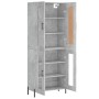 Aparador alto madera contrachapada gris hormigón 69,5x34x180 cm by vidaXL, Sideboards - Ref: Foro24-3199629, Price: 151,96 €,...