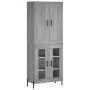 Aparador alto madera contrachapada gris sonoma 69,5x34x180 cm de vidaXL, Aparadores - Ref: Foro24-3199631, Precio: 156,51 €, ...