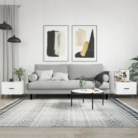 Couchtische, 2 Stück, weißes Holzwerkstoff, 50 x 50 x 40 cm von vidaXL, Couchtisch - Ref: Foro24-829397, Preis: 64,96 €, Raba...