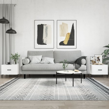 Couchtische, 2 Stück, weißes Holzwerkstoff, 50 x 50 x 40 cm von vidaXL, Couchtisch - Ref: Foro24-829397, Preis: 65,57 €, Raba...