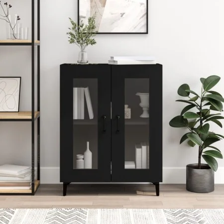 Black engineered wood sideboard 69.5x34x90 cm by vidaXL, Sideboards - Ref: Foro24-833048, Price: 69,95 €, Discount: %