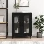 Black engineered wood sideboard 69.5x34x90 cm by vidaXL, Sideboards - Ref: Foro24-833048, Price: 69,95 €, Discount: %