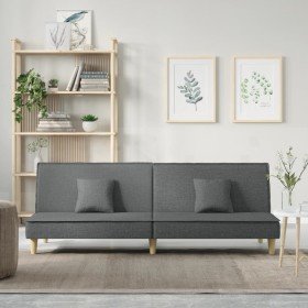 Sofá cama de tela gris oscuro en Sofás | Comprar online en Foro24