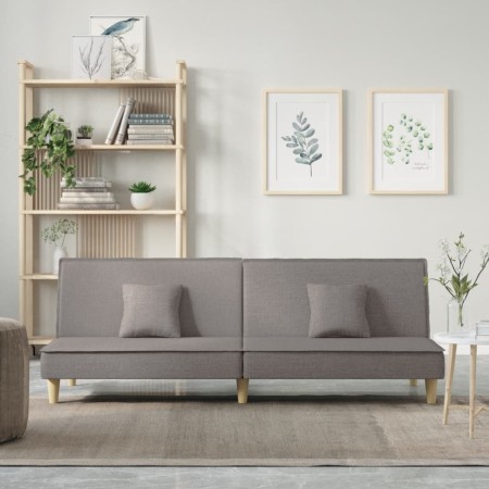 Sofá cama de tela gris taupe en Sofás | Comprar online en Foro24