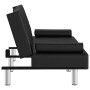 Sofá cama con portavasos cuero sintético negro en Sofás | Comprar online en Foro24