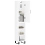 Aparador alto madera contrachapada blanco brillo 34,5x34x180 cm de vidaXL, Aparadores - Ref: Foro24-3199003, Precio: 105,72 €...