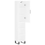 Aparador alto madera contrachapada blanco brillo 34,5x34x180 cm de vidaXL, Aparadores - Ref: Foro24-3199003, Precio: 105,72 €...
