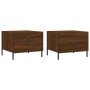Mesas de centro 2 uds madera ingeniería marrón roble 50x50x40cm de vidaXL, Mesas de centro - Ref: Foro24-829427, Precio: 77,3...