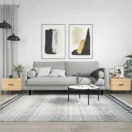 Couchtische, 2 Stück, Holzwerkstoff, Sonoma-Eiche, 50 x 50 x 40 cm von vidaXL, Couchtisch - Ref: Foro24-829403, Preis: 64,18 ...