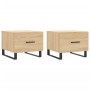 Coffee tables 2 pcs engineered wood Sonoma oak 50x50x40cm by vidaXL, Coffee table - Ref: Foro24-829451, Price: 74,22 €, Disco...