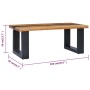 Solid teak wood and polyresin coffee table 100x50x40 cm by vidaXL, Coffee table - Ref: Foro24-281646, Price: 238,44 €, Discou...