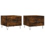 Mesa de centro 2 uds madera ingeniería roble ahumado 50x50x40cm de vidaXL, Mesas de centro - Ref: Foro24-829391, Precio: 64,8...