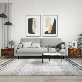 Couchtisch 2 Stück, Holzwerkstoff, geräucherte Eiche, 50 x 50 x 40 cm von vidaXL, Couchtisch - Ref: Foro24-829439, Preis: 71,...