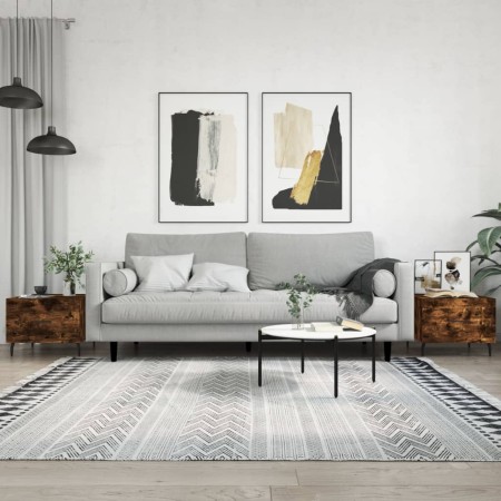Coffee table 2 pcs engineered wood smoked oak 50x50x40cm by vidaXL, Coffee table - Ref: Foro24-829439, Price: 71,73 €, Discou...