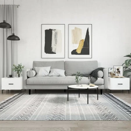 Coffee table 2 pcs glossy white engineered wood 50x50x40cm by vidaXL, Coffee table - Ref: Foro24-829401, Price: 71,10 €, Disc...