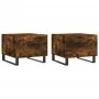 Couchtisch 2 Stück, Holzwerkstoff, geräucherte Eiche, 50 x 50 x 40 cm von vidaXL, Couchtisch - Ref: Foro24-829455, Preis: 73,...