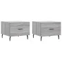 Mesas de centro 2 uds madera ingeniería gris Sonoma 50x50x40 cm de vidaXL, Mesas de centro - Ref: Foro24-829441, Precio: 73,5...