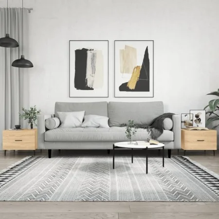Center tables 2 units engineered wood Sonoma oak 50x50x40cm by vidaXL, Coffee table - Ref: Foro24-829435, Price: 71,17 €, Dis...