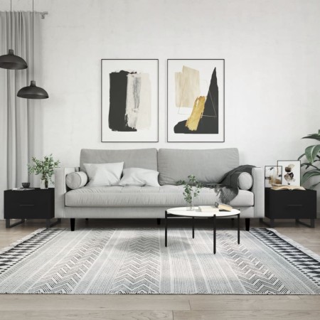 Coffee tables 2 pcs black engineered wood 50x50x40 cm by vidaXL, Coffee table - Ref: Foro24-829447, Price: 75,09 €, Discount: %