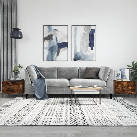 Couchtisch 2 Stk. Holzwerkstoff geräucherte Eiche 50x50x40cm von vidaXL, Couchtisch - Ref: Foro24-829423, Preis: 74,87 €, Rab...