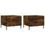 Center table 2 units smoked oak engineered wood 50x50x40cm by vidaXL, Coffee table - Ref: Foro24-829423, Price: 74,23 €, Disc...